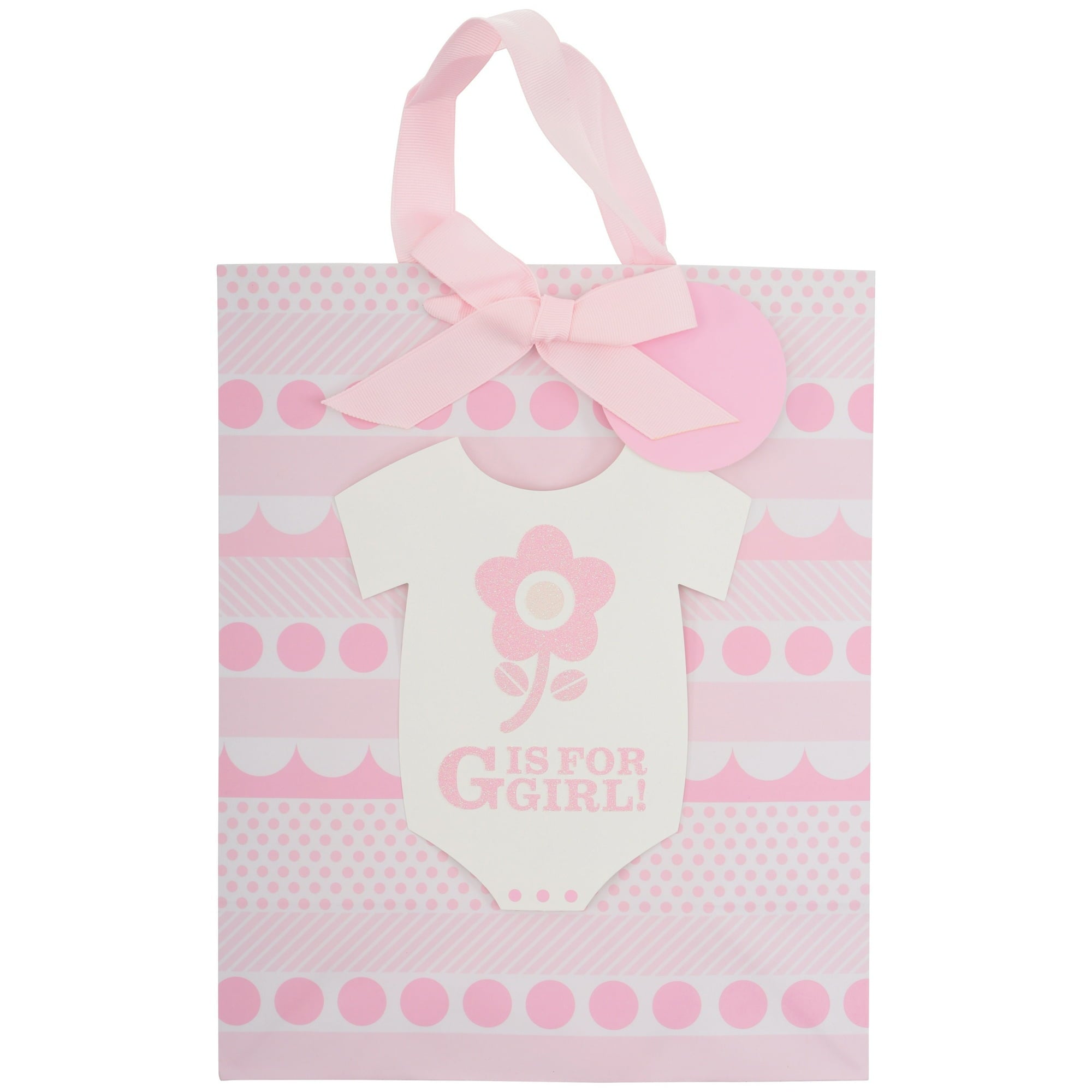 Hallmark Large Gift Bag with Tissue Paper for Baby Showers, First Birthdays, New Moms and More (G is for Girl)