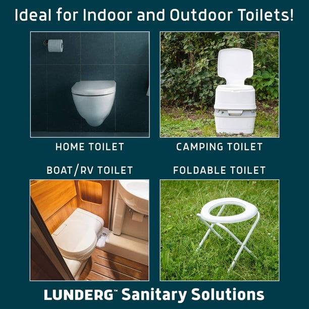 Lunderg Toilet Bowl Liners with Lemon Scented Super Absorbent Pads, 20 ct