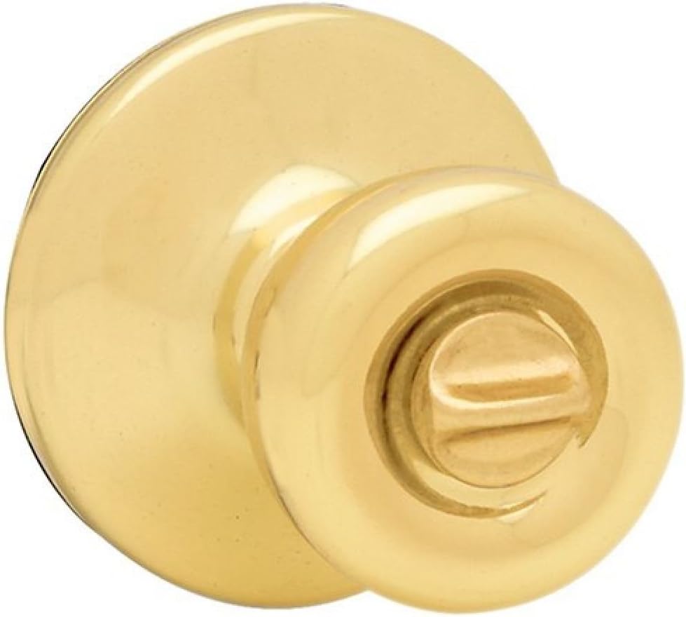 Kwikset Tylo Polished Brass Privacy Door Knob Lock