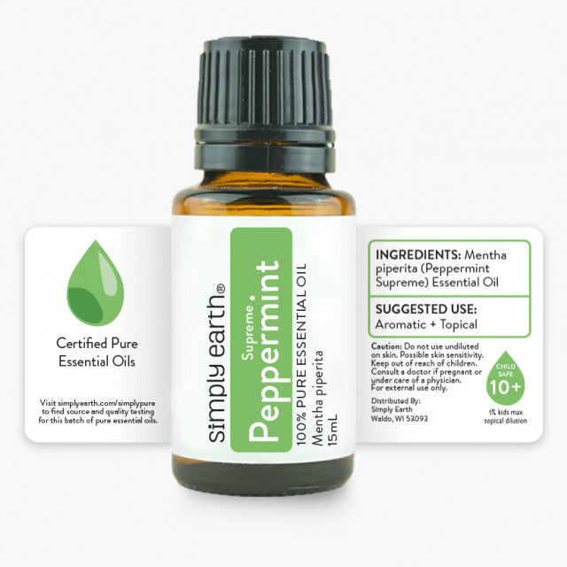Peppermint Essential Oil (Supreme) - 15 ML - Simply Earth - Keuka Outlet
