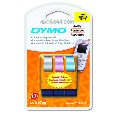 DYMO LetraTag Metallic Label Tape Cassette (3-Pack)