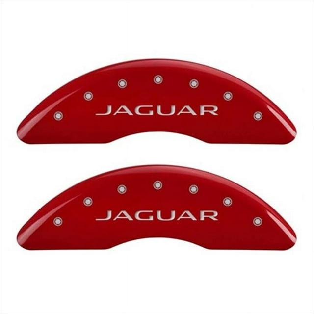 MGP Caliper Covers 41003SJALRD Jaguar Logo - Red Powder Coat - Set of 4
