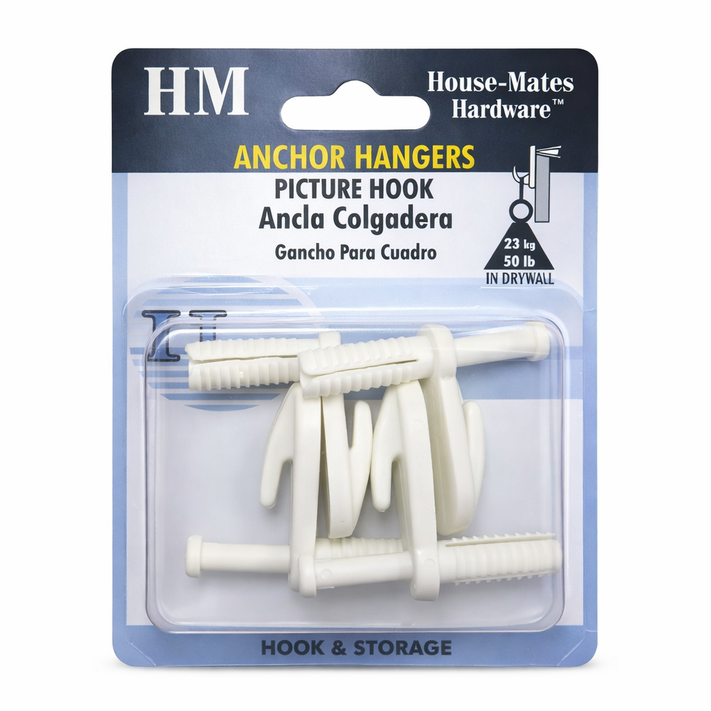 Crown Bolt 50 lb. White Picture and Mirror Anchor Hangers (4-Pack)