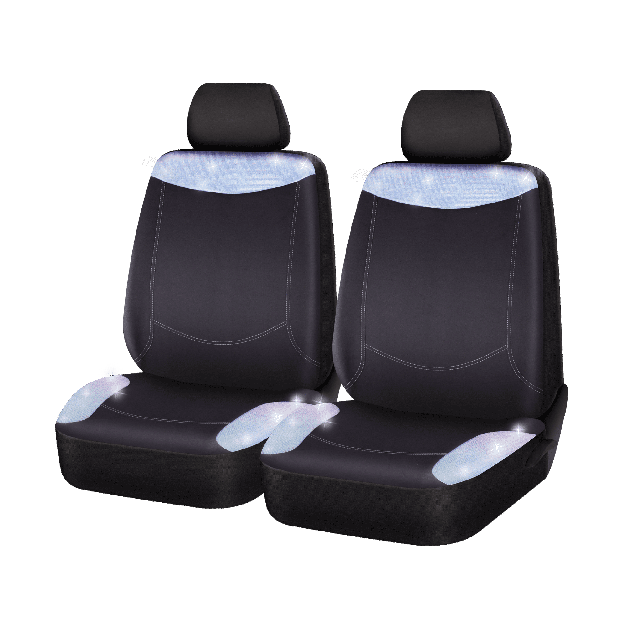 Auto Drive 5 Piece Seat Cover Kit Checker Diamond Black Polyester, Universal Fit, 2202SC253