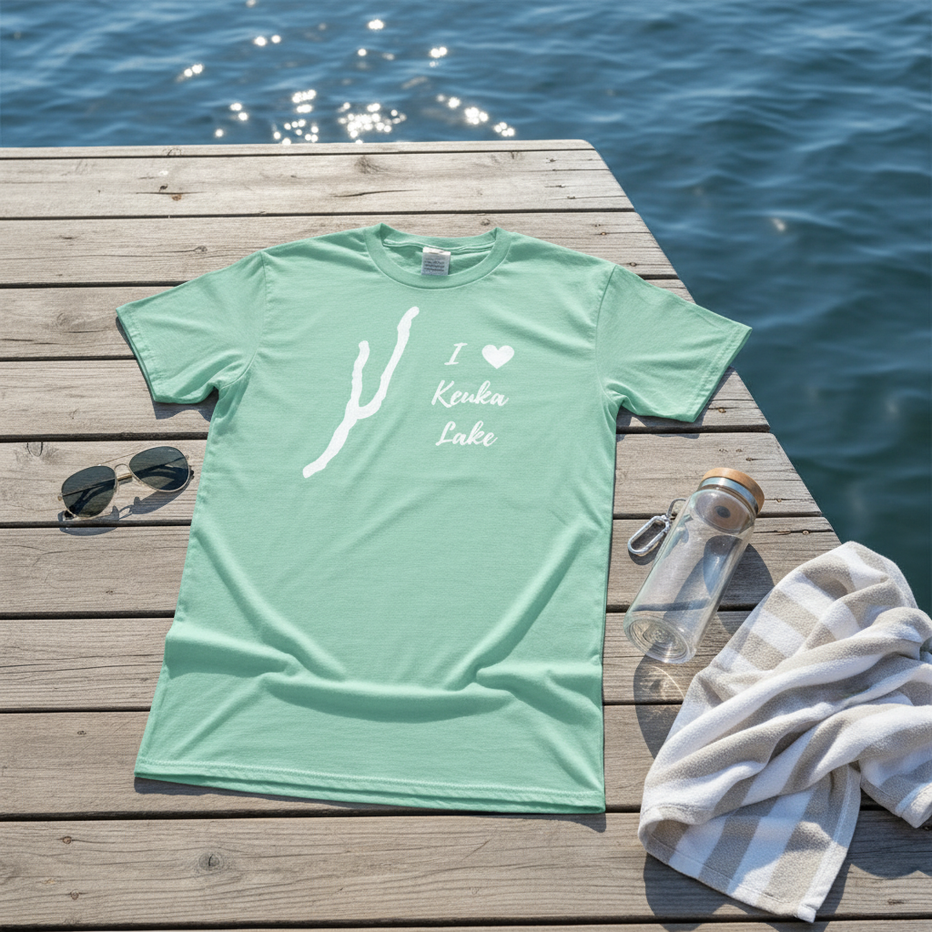 I Love Keuka Lake - Mint Lifestyle Flat Lay
