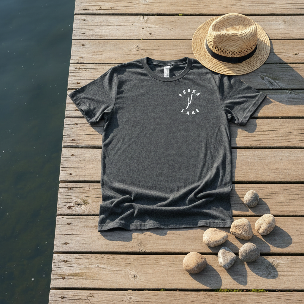 Keuka Lake Shirt - Dark Heather Vertical Planks