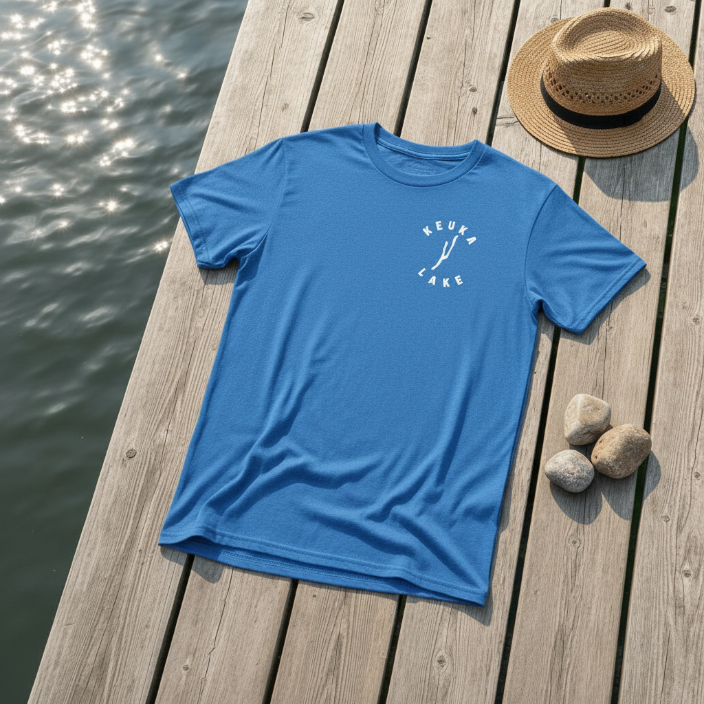 Keuka Lake Shirt - Royal Blue Vertical Planks