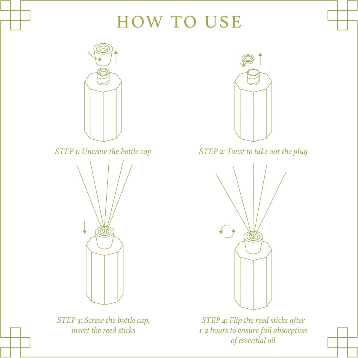 Aeviva Naturally Scented Lime Reed Diffuser Set