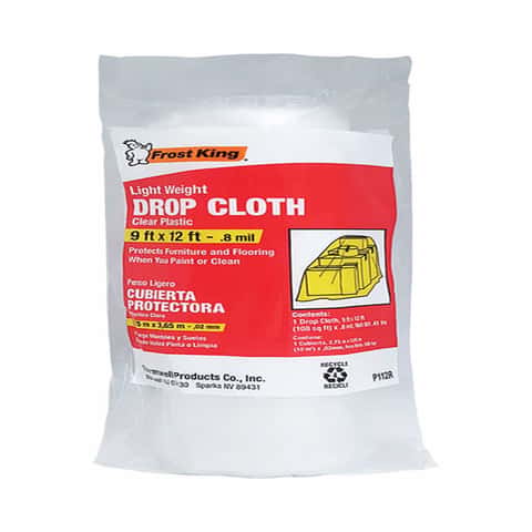 Frost King Light Weight Plastic Drop Cloth, 9 ft x 12 ft