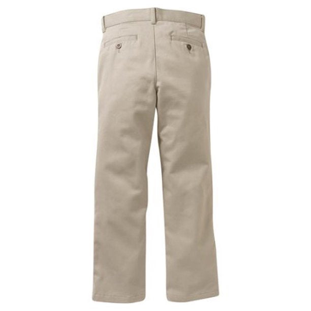 George Boys School Uniform Flat Front Twill Pant With Scotchguard
