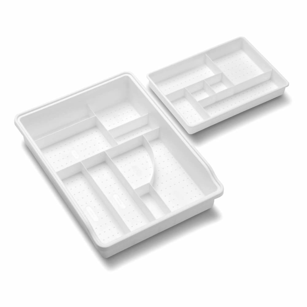 3 in. H x 11.5 in. W x 15.06 in. L White Plastic Drawer Organizer - Office/School/Craft Supplies