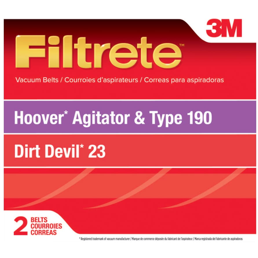 3M 64190A-12 Hoover 190 Vacuum Belt Pack 2 Count - Home Improvement