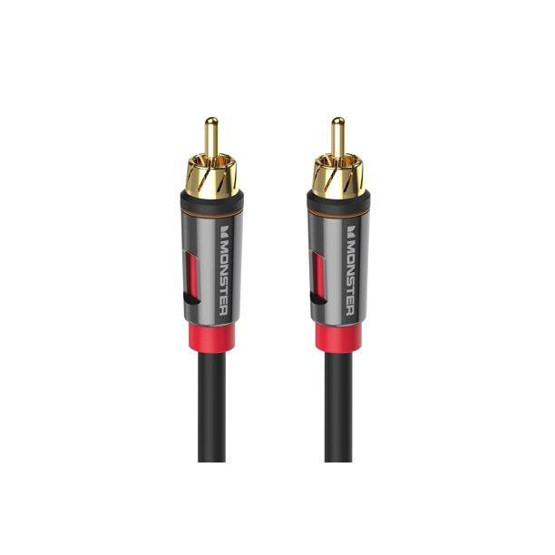 Monster Digital Coaxial RCA Composite Audio Cable for Subwoofers 6ft, Black