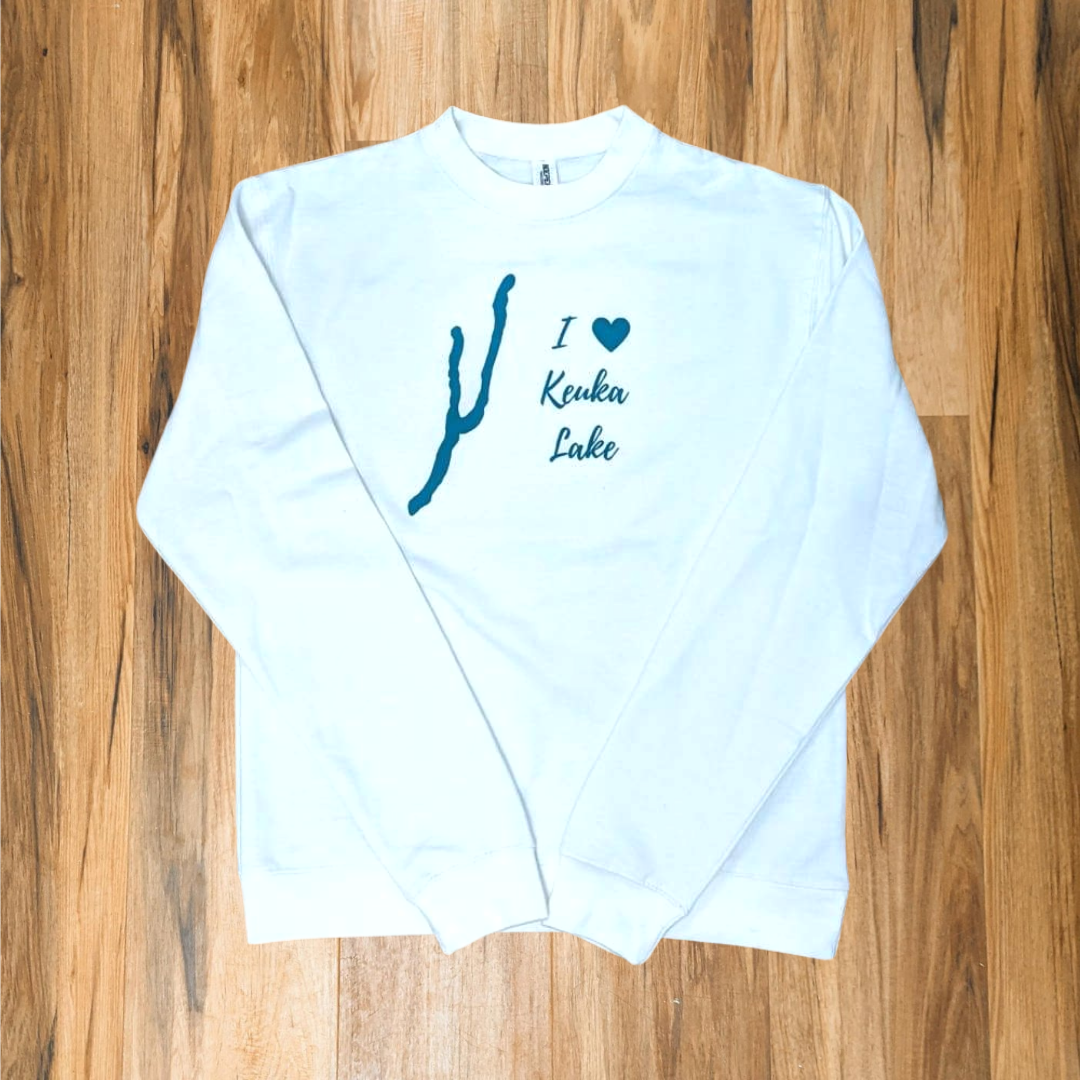 I Love Keuka Lake Midweight Sweatshirt - Keuka Outlet