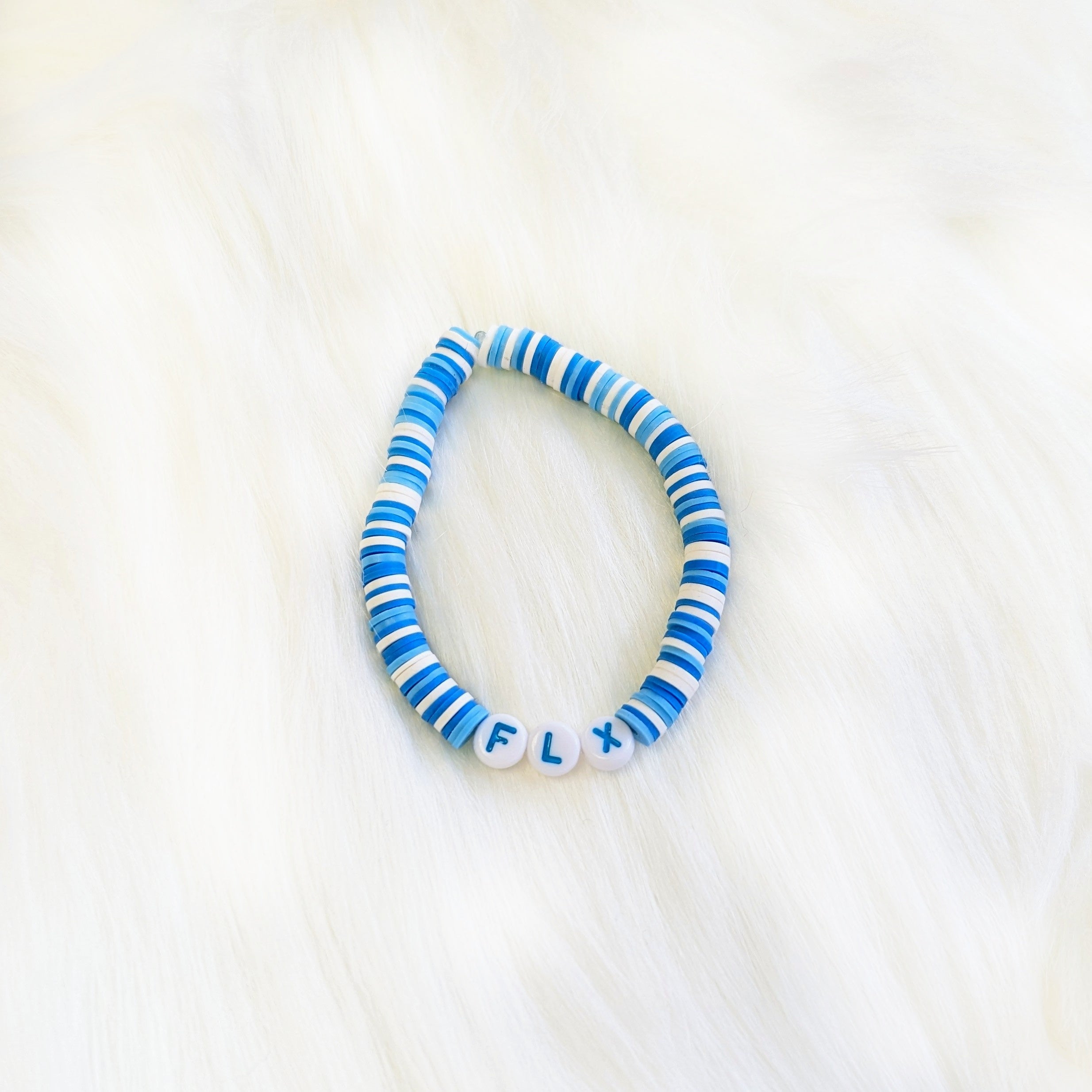 Blue & White "FLX" Bracelet