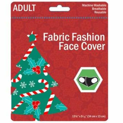 Adult Candy Canes and Gingerbread Washable Face Masks - Green - Clothing