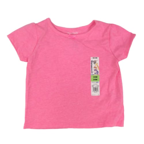 Baby Girls’ Short-Sleeve Solid T-Shirt - 24M / Pink - Clothing