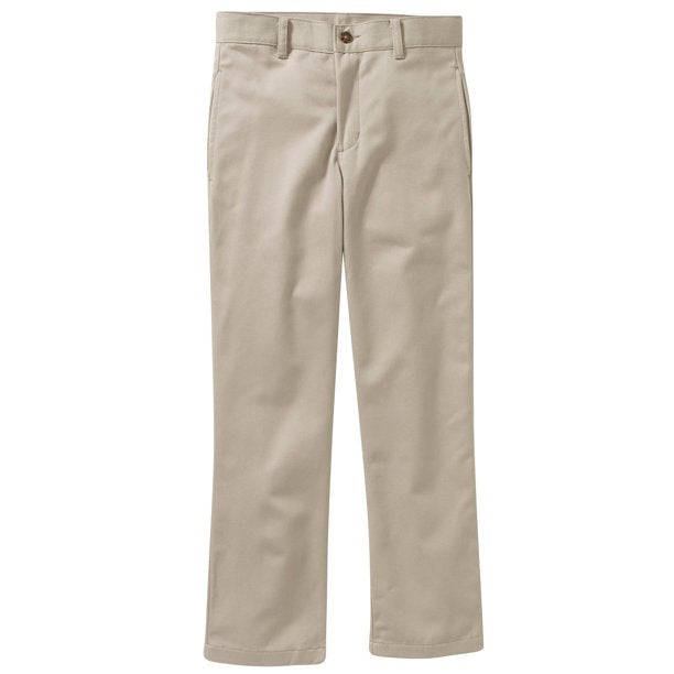 George Boys School Uniform Flat Front Twill Pant With Scotchguard