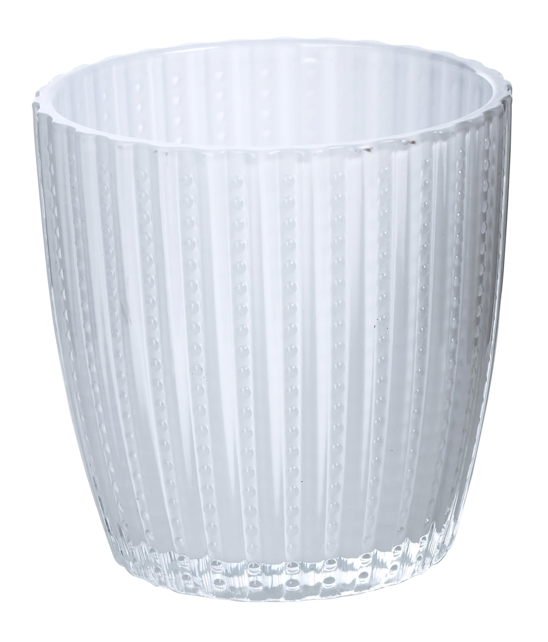 Mainstays White Stripe Glass Votive and Tealight Candle Holder