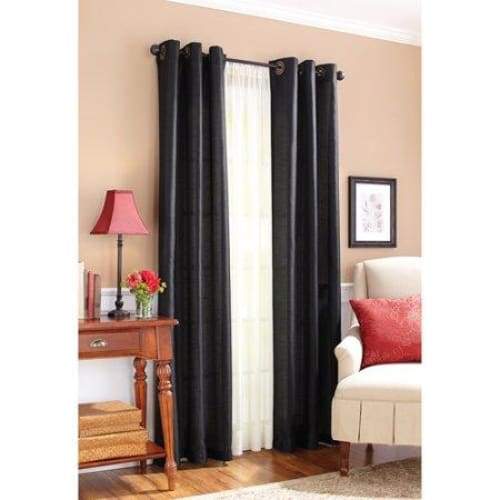 Faux Silk Window Panel - Curtains
