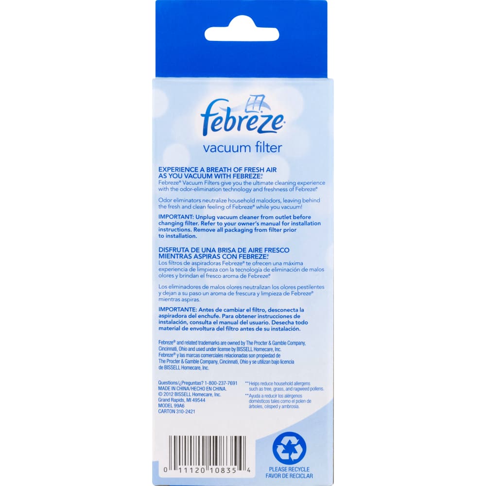 Febreze Vacuum Filter Eureka HF-7 - Home Improvement