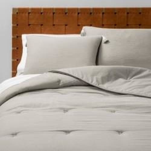 Gauze Tasseled Comforter Set - Gray - Size: Full/Queen - Bedding