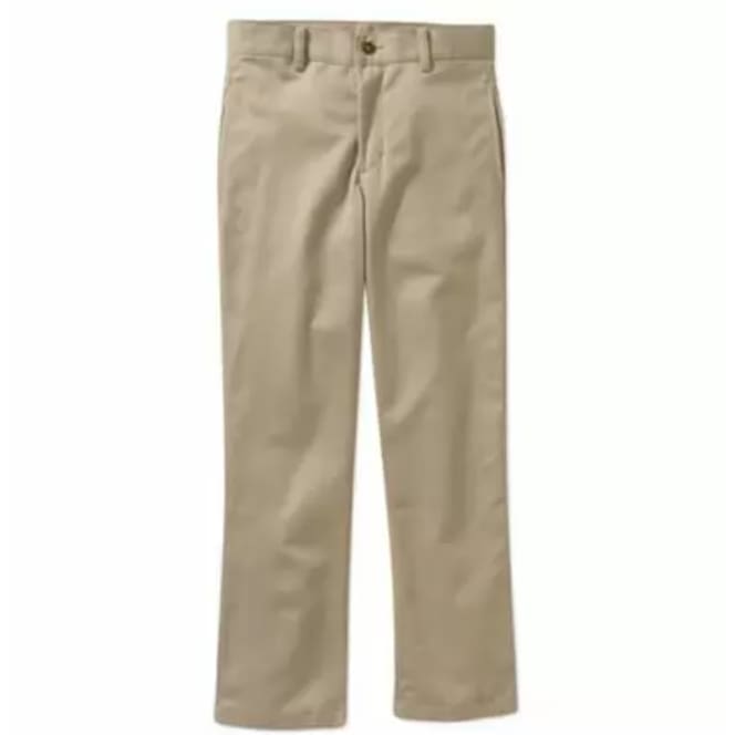 George Boys Flat Front Twill Pant With Scotchguard - 7 Slim / Khaki Spice - Clothing