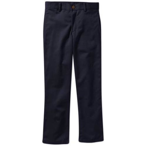 George Boys Reg Husky Flat Front Twill Pant With Scotchguard - Keuka Outlet