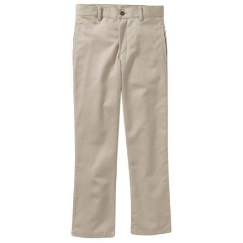 George Boys Reg Husky Flat Front Twill Pant With Scotchguard - Keuka Outlet