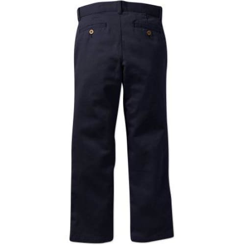 George Boys Reg Husky Flat Front Twill Pant With Scotchguard - Keuka Outlet
