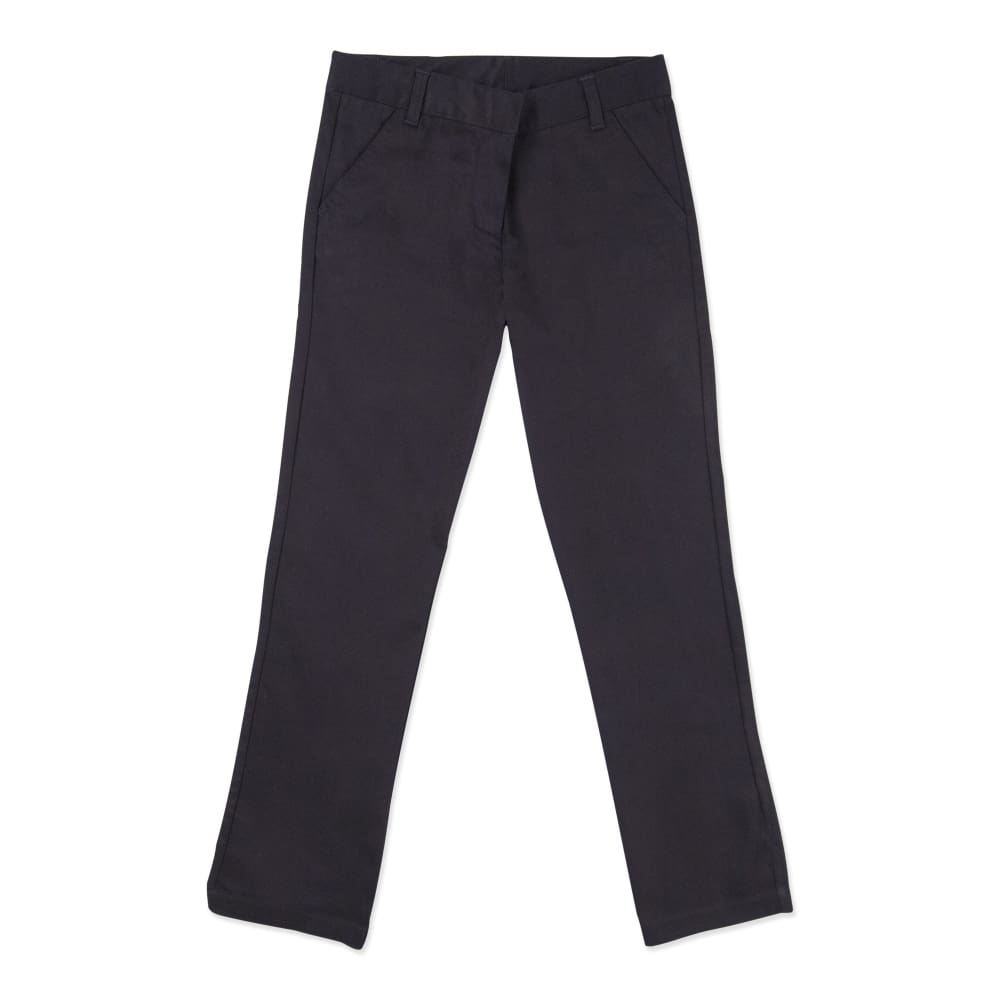 George Girls School Uniform Flat Front Pants - 12 / Black Soot - Clothing