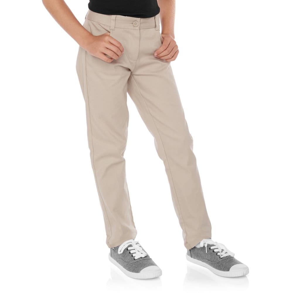 George Girls School Uniform Skinny Pants - 8 / Warm Beige - Clothing