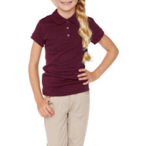 George Girls’ School Uniforms Short Sleeve Polo Shirt - XXL (18) / Bordeaux - Clothing