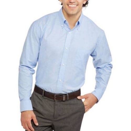 George Mens Long Sleeve Oxford Shirt - S(34-36) / Blue - Mens clothing