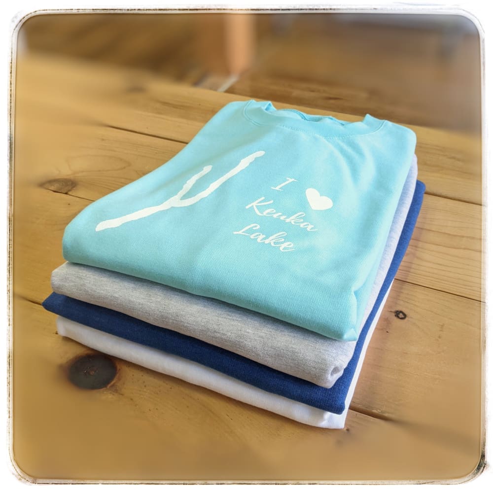 I Love Keuka Lake Midweight Sweatshirt - Clothing