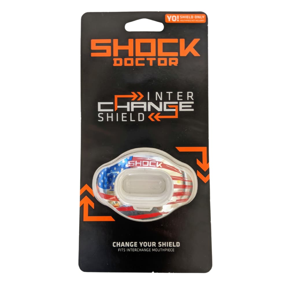 Interchange Lip Guard Chrome Shield (1-Pack) - RWB Flag - Sports