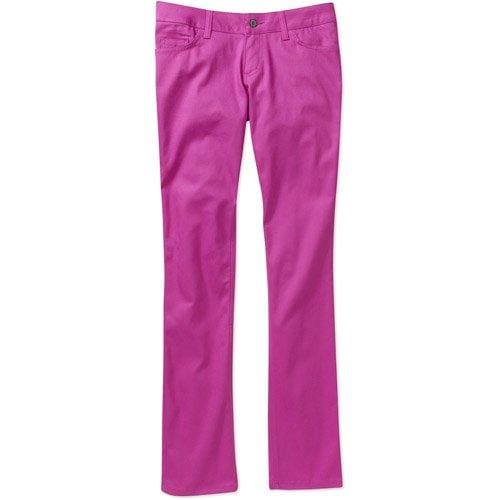 Juniors’ School Uniform 5-Pocket Stretch Twill Skinny Pants - 9 / Bright Pink - Clothing