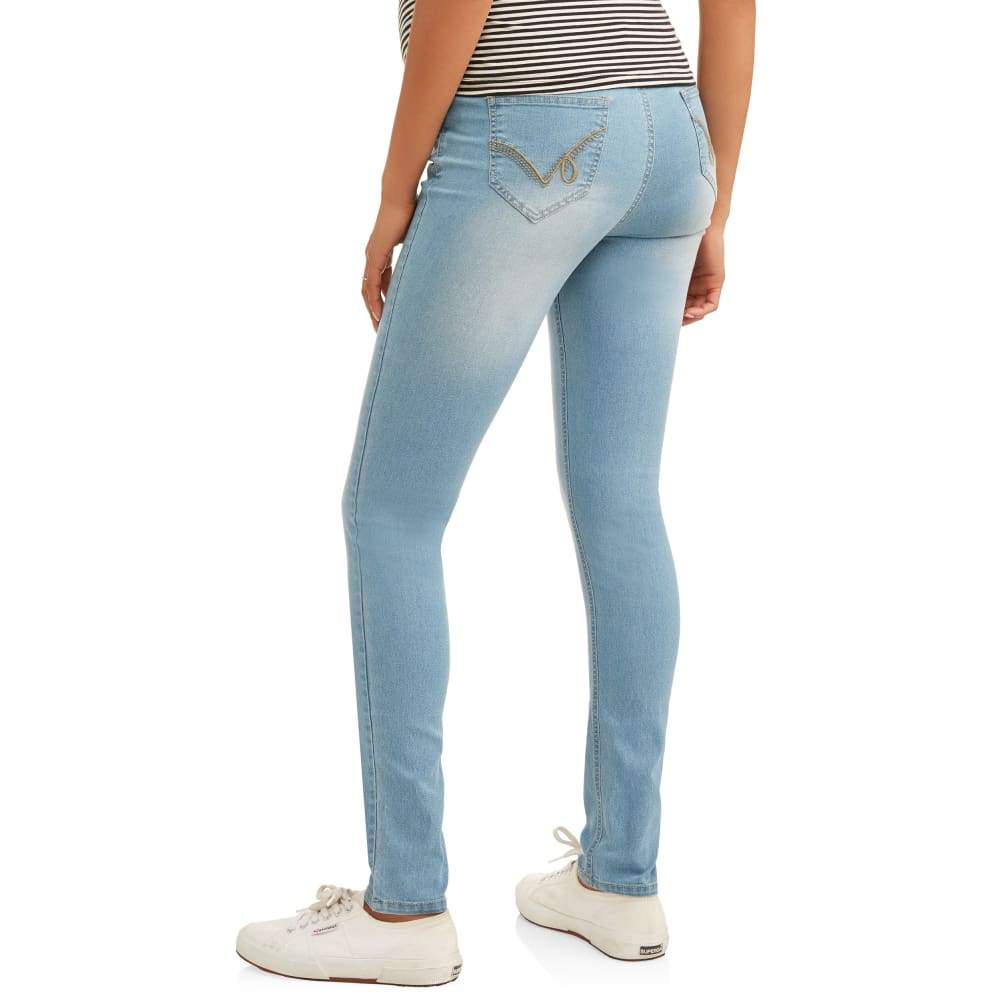 Maternity Oh! Mamma Skinny Jeans with Demi Panel - 2X / Power Wash - Clothing