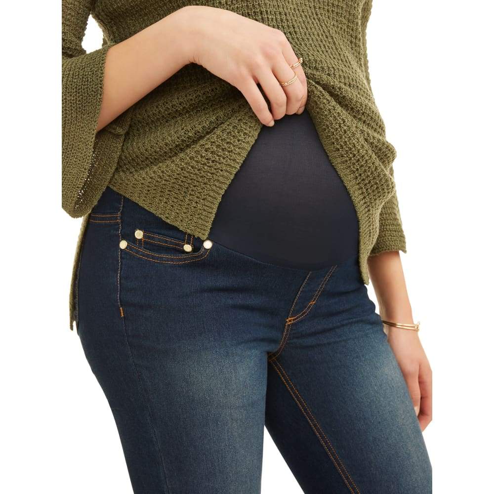 Maternity Oh! Mamma Skinny Jeans with Full Panel - 3X / Dark Wash - Clothing
