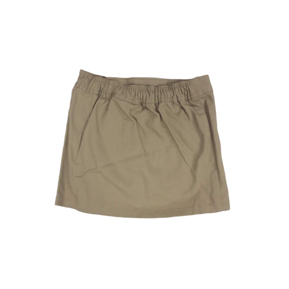 Pleat Front Scooter School Uniform Skirt - 4 / Khaki - Clothing