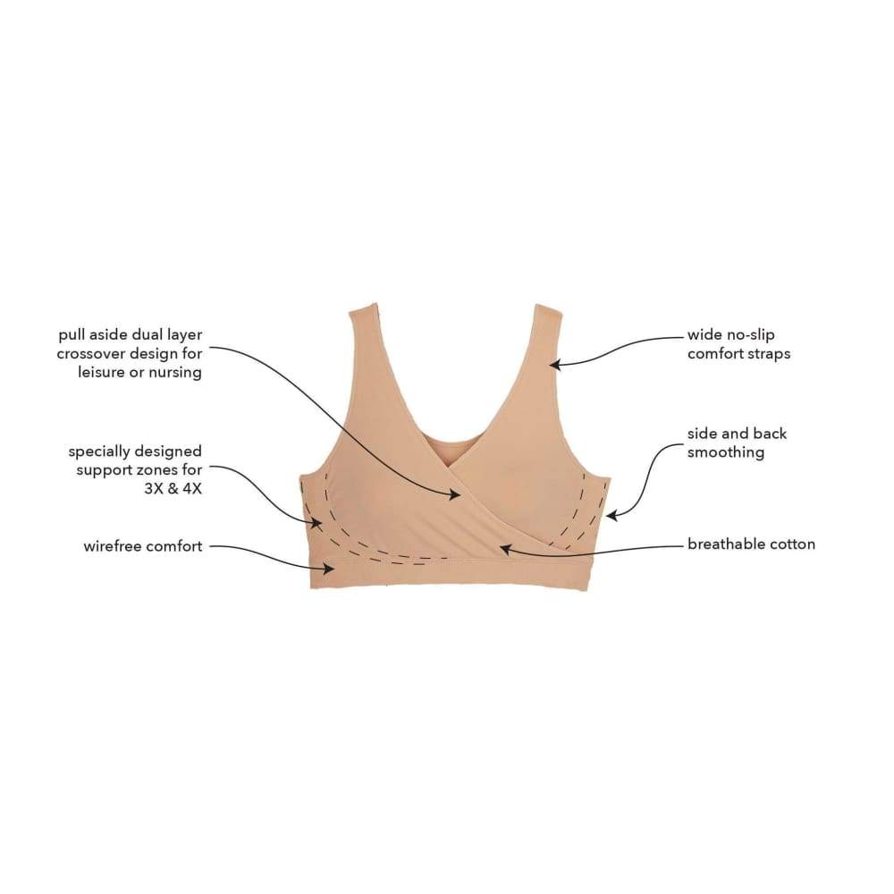 Seamless Crossover Nursing Sleep Bra - Keuka Outlet