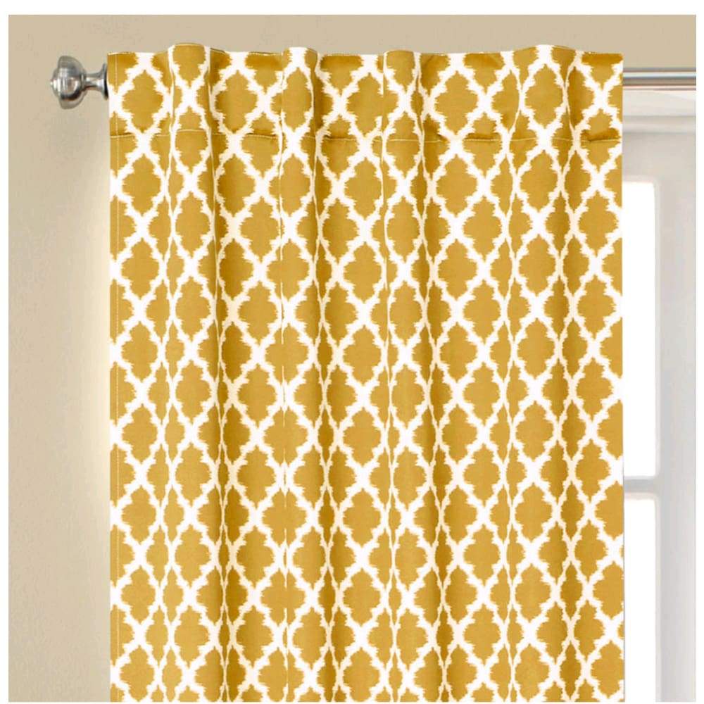 Tangier printed thermal 99% light blocking curtain panel rod pocket - Curtains