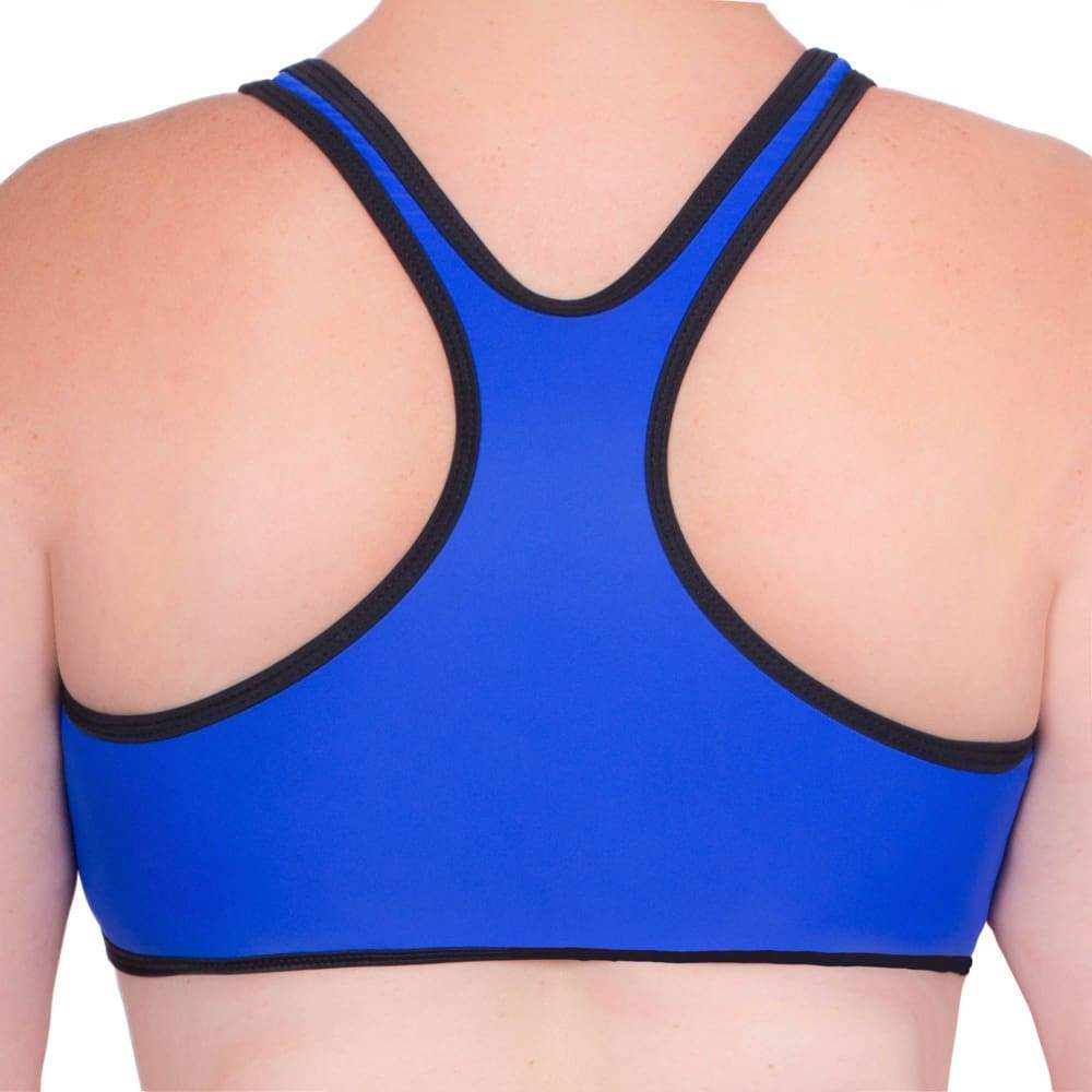 Women's Neoprene Bikini Swimsuit Top With Chunky Zipper - Keuka Outlet