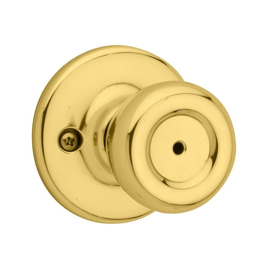 Kwikset Tylo Polished Brass Privacy Door Knob Lock