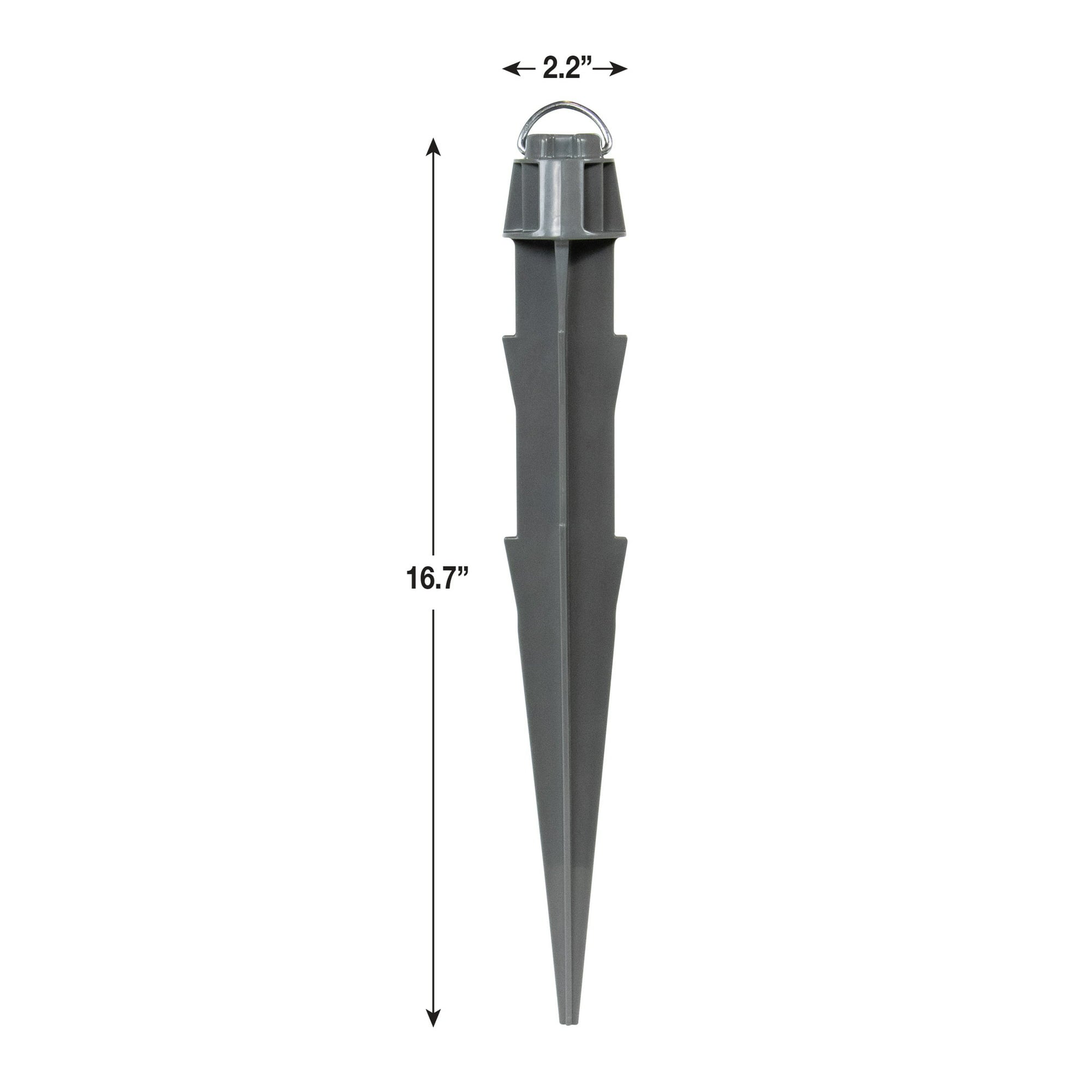 Pet Champion Plastic Tie-Out Stake with Stabilizer Wings for Dogs