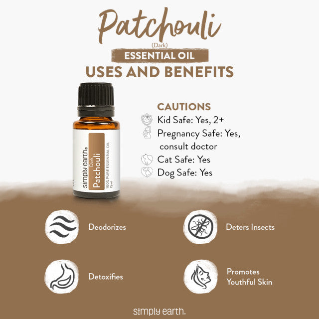 Patchouli Essential Oil (Dark) 15 ML - Simply Earth - Keuka Outlet
