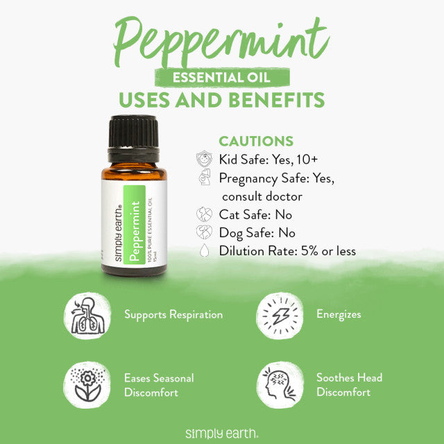 Peppermint Essential Oil (Supreme) - 15 ML - Simply Earth - Keuka Outlet