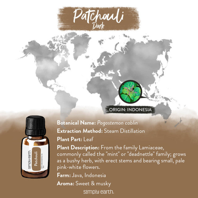 Patchouli Essential Oil (Dark) 15 ML - Simply Earth - Keuka Outlet
