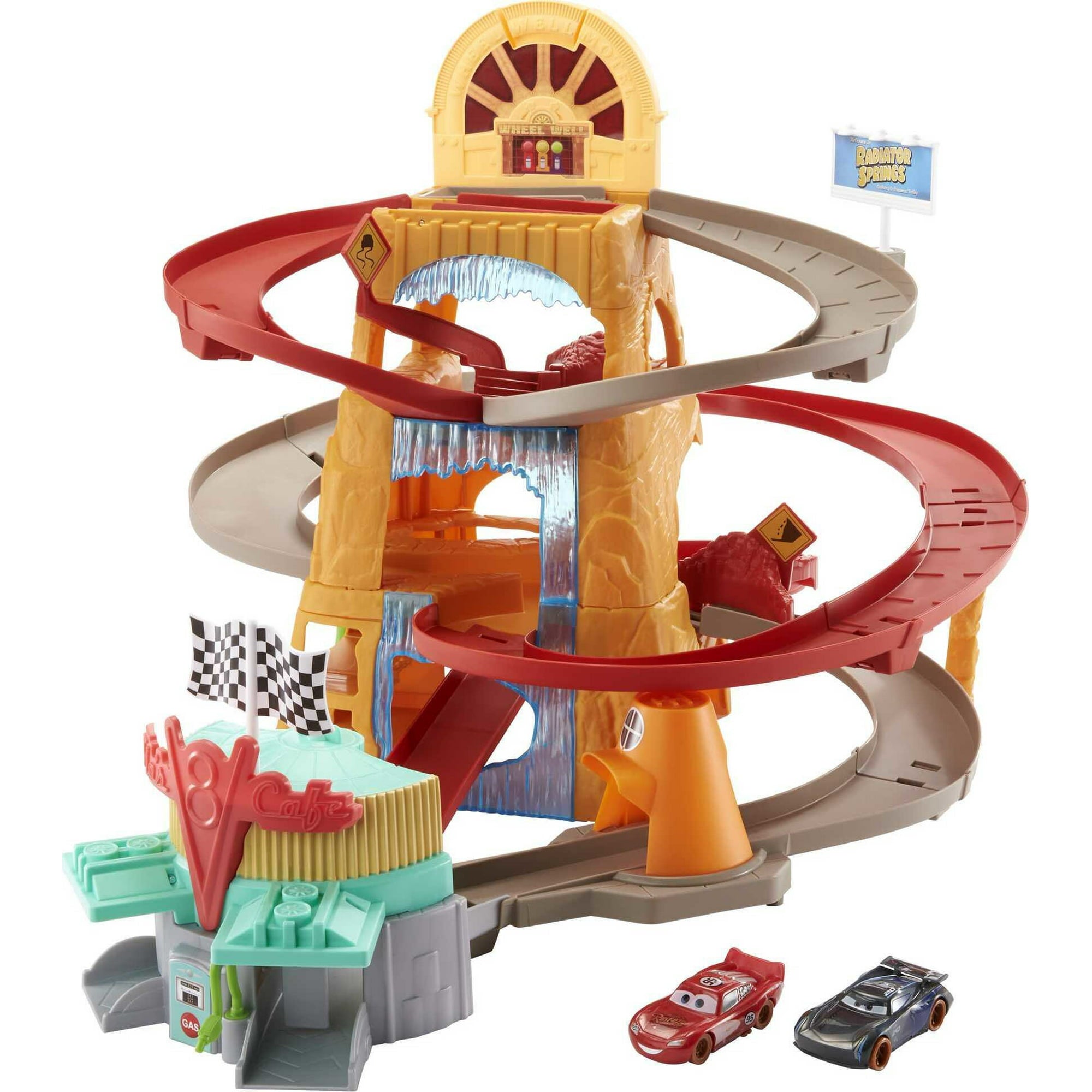 Cars Radiator Springs Mountain Race Playset with Two Vehicles