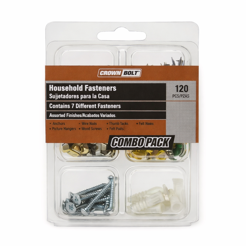 Crown Bolt 120-Piece Household Fastener Combination Pack